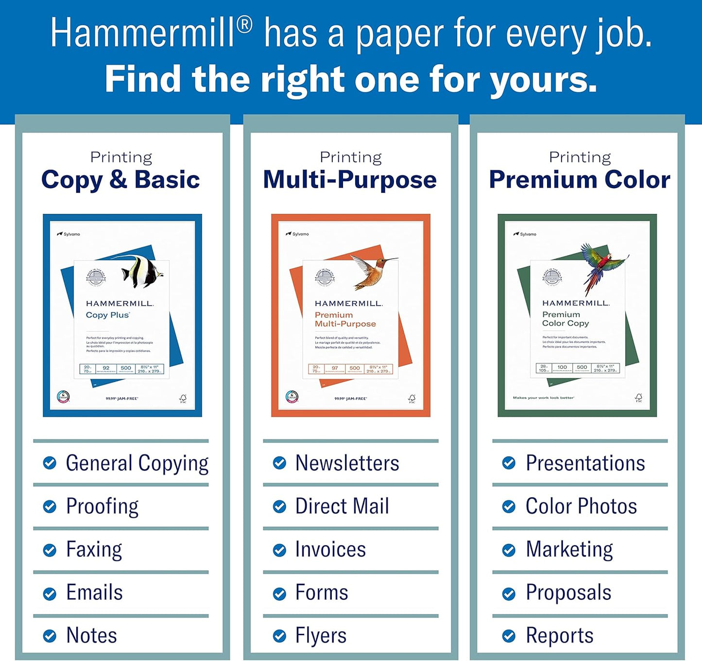 Hammermill Printer Paper, Premium Laser Print 32 lb, 8.5 x 11-98 Bright, Made in The USA, 104646R - 1 Ream (500 Sheets)