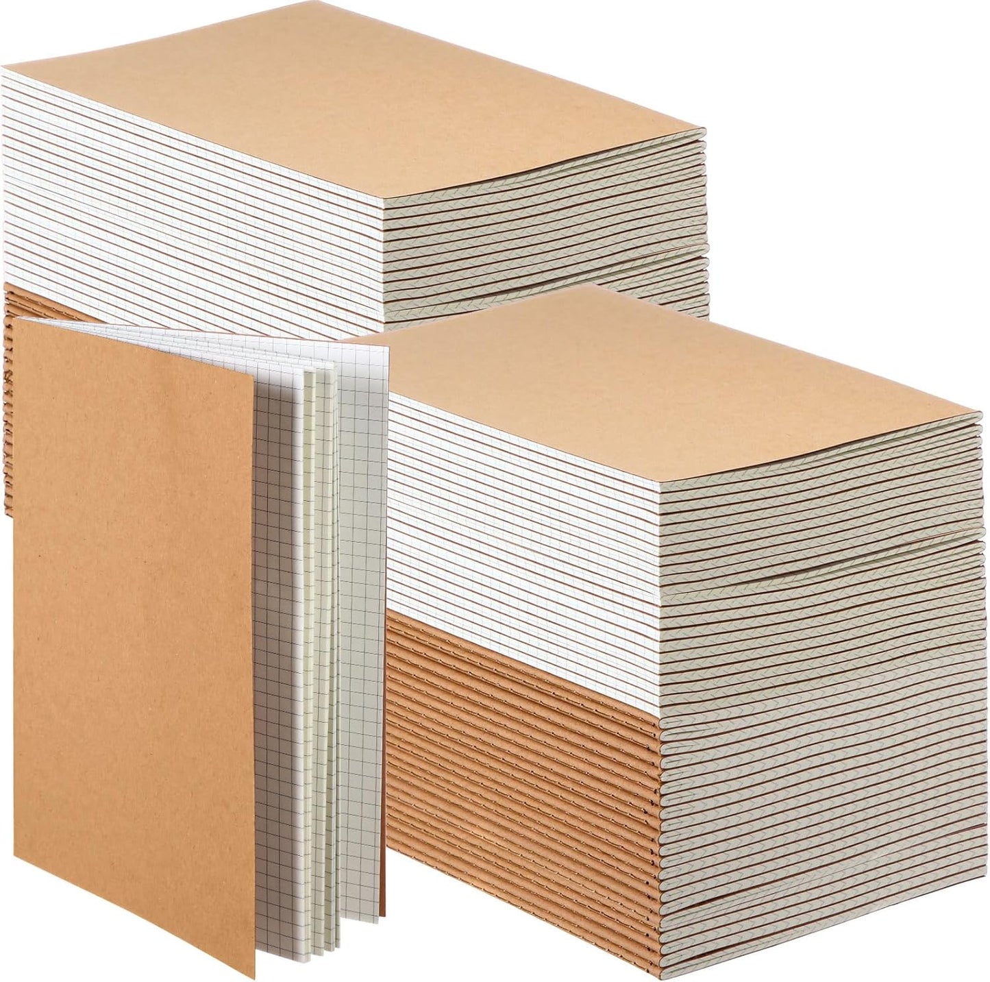 Mimorou 100 Pcs Journals Notebooks Bulk - Kraft Softcover A5 Small Notebooks 5.5 Inch x 8.3 Inch Notepads with 60 Page 30 Sheet for Writing Sketch Travel Office Supplies(Navy Blue,Lined)