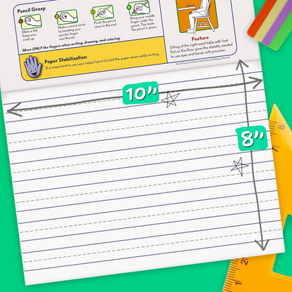 Mead Primary Composition Book, Primary Ruled Journal, Grades K-2, 7-1/2" x 9-3/4", 100 Sheets, Blue Marble (09902)