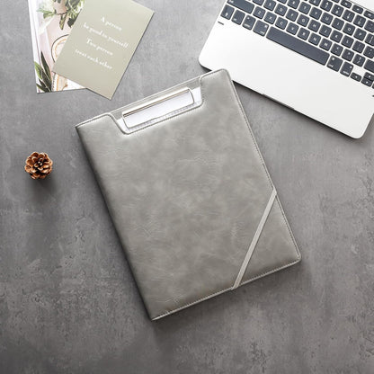 ProCase Clipboard Folder Portfolio, Leather Business Padfolio Organizer Letter Size Professional Folder Binder for Interview Meeting Resume Office Conference School -Black