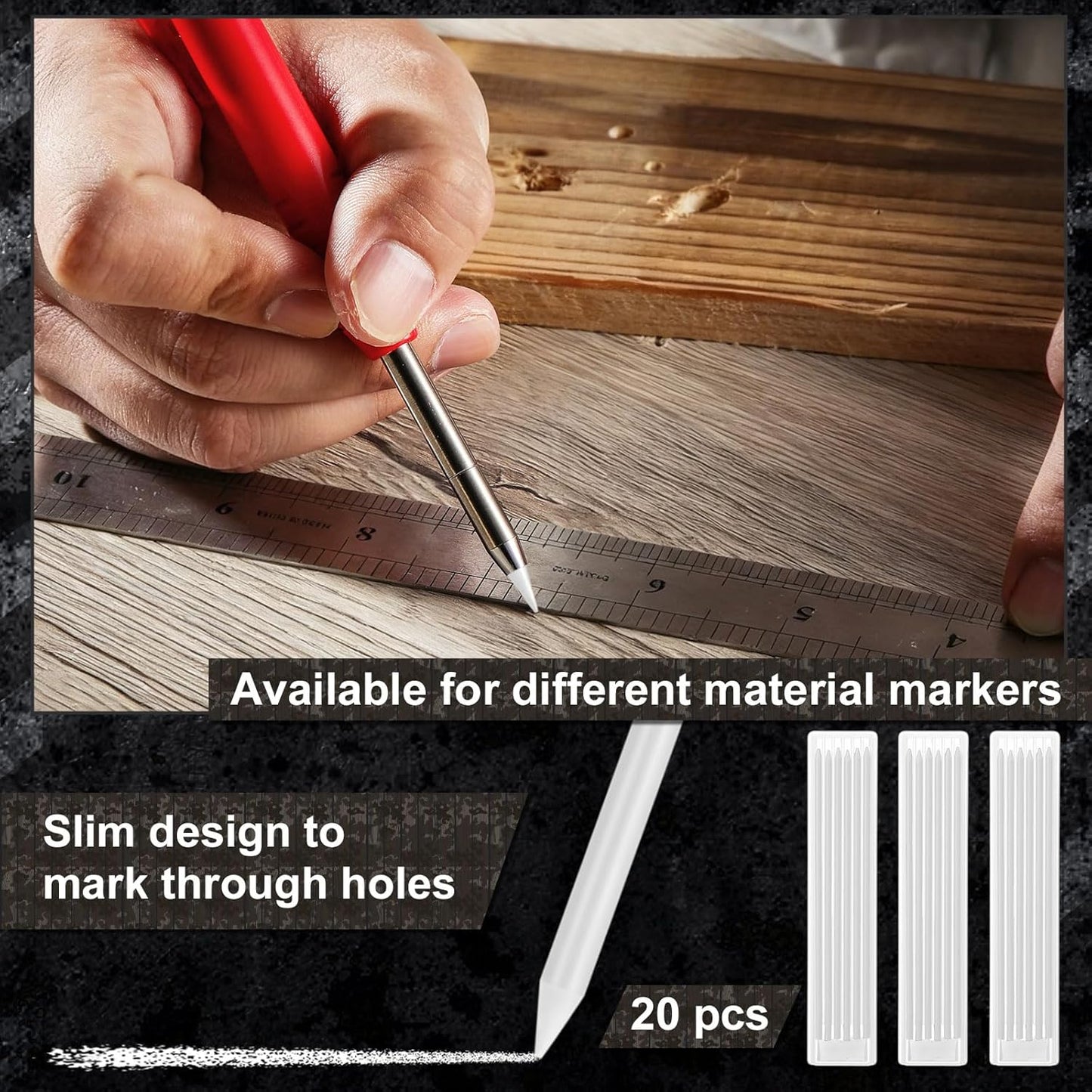 Zhehao 120 Pieces 2.8 mm Carpenter Pencils Lead Refills HB Refill for Construction Pencils Refills Mechanical for Writing Drawing Drafting Woodworking Construction(Black)