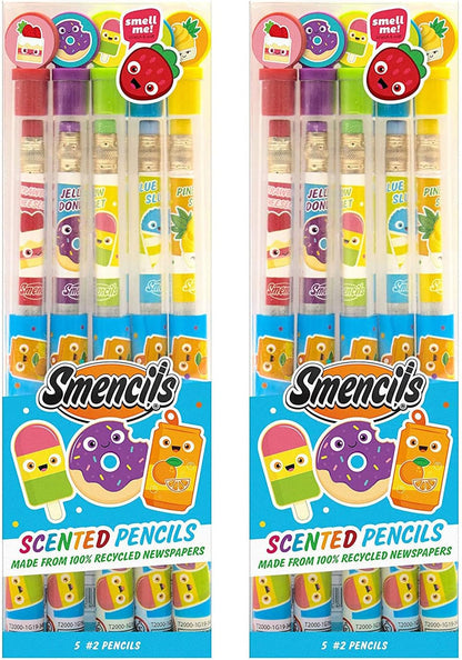 Spring Smencils - HB #2 Scented Pencils, 5 Count, Gifts for Kids, School Supplies, Classroom Rewards, Easter basket stuffers