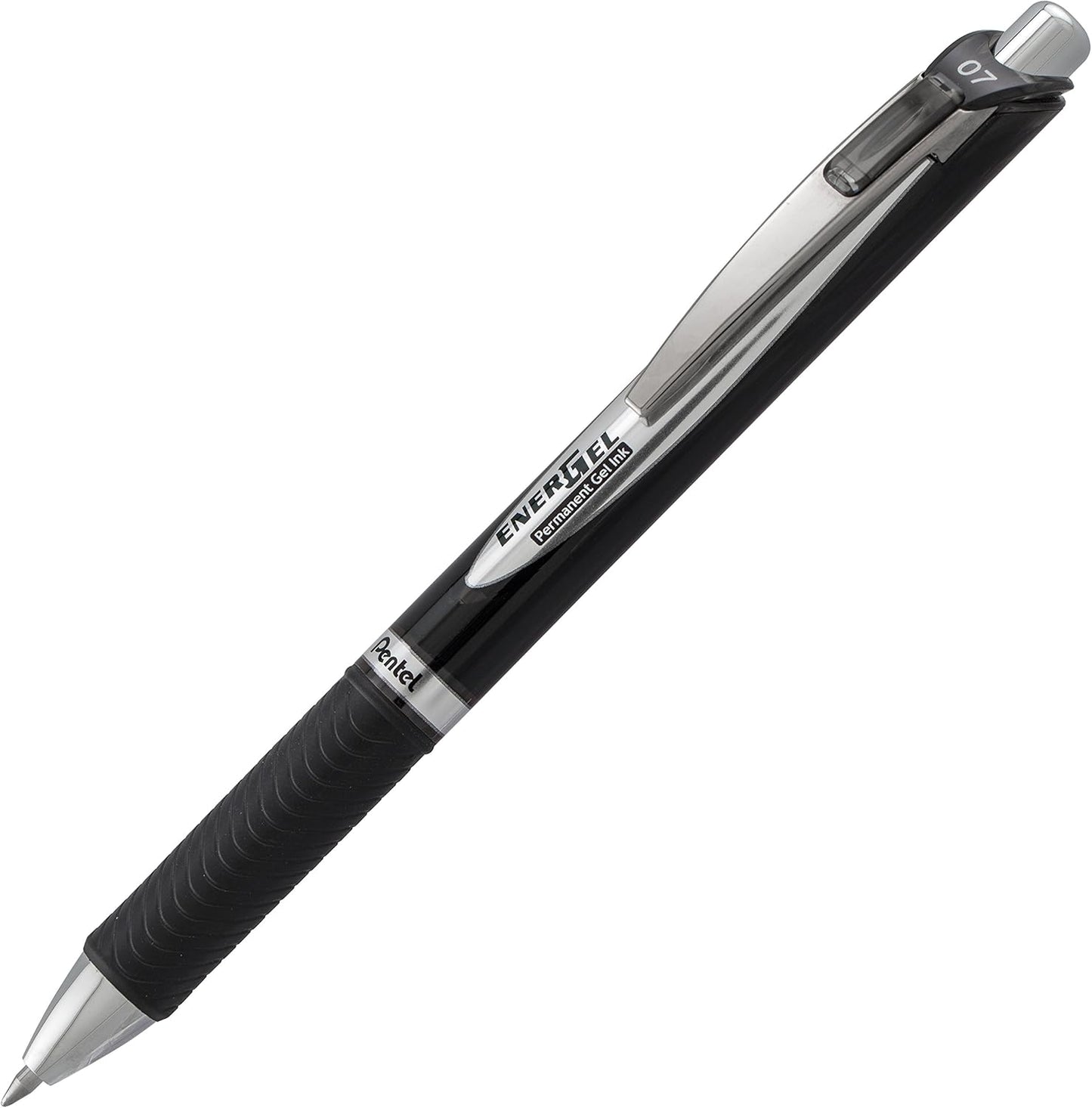 Pentel EnerGel Permanent Gel Ink Rollerball Pen, Black, 3 Pack (BLP77BP3A)