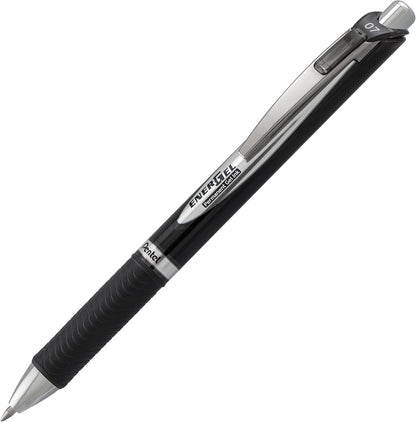 Pentel EnerGel Permanent Gel Ink Rollerball Pen, Black, 3 Pack (BLP77BP3A)