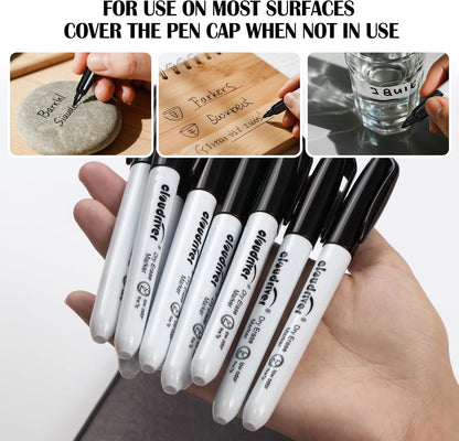 cloudriver Dry Erase Markers Ulta Fine Tip, 72 Pack Black Whiteboard Marker, 0.7mm, Low Odor, For Office And Home