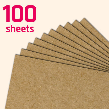 40 Sheets, Brown Kraft Cardstock, 300 GSM (110 lb. Cover) 8.5 x 11 inches