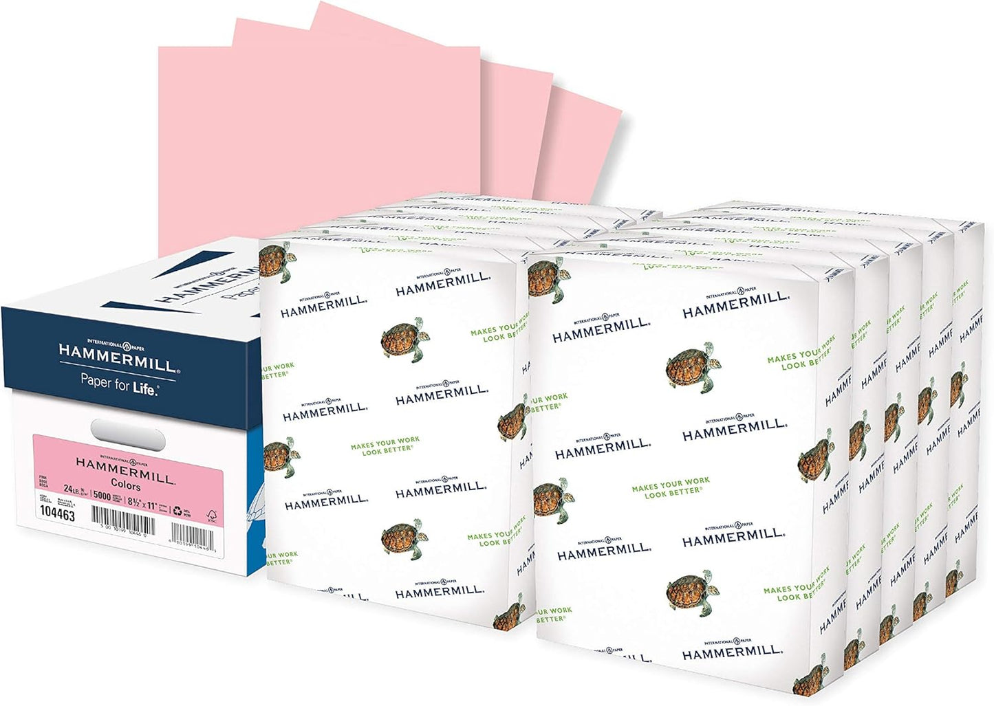 Hammermill Colored Paper, 24 lb Blue Printer Paper, 8.5 x 11 - Made in the USA, Pastel Paper, 103671R-1 Ream (500 Sheets)