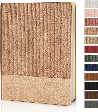Lined Journal Notebook for Work College Ruled Note Book 5.79"x8.27"A5 PU Leather Daily Journaling 216 Pages for Women Men Writing Home School Supplies Business (Dark Green)