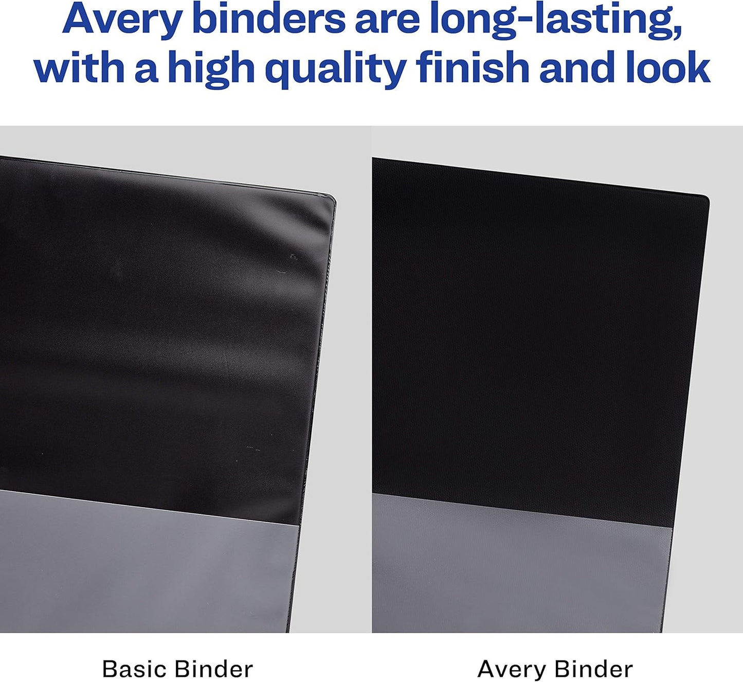 Avery Framed View Binder with 1/2 inch Gap Free Slant Ring, Black (68050)
