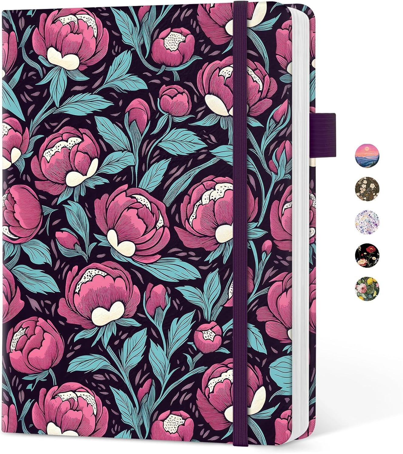 Taja Aesthetic Lined Journal for Women, Pretty 6" x 8" Notebook for Work & Note with 160 College Ruled Pages, Hardcover Leather Notebook for Journaling, Note Taking, Bible Study, Hummingbird