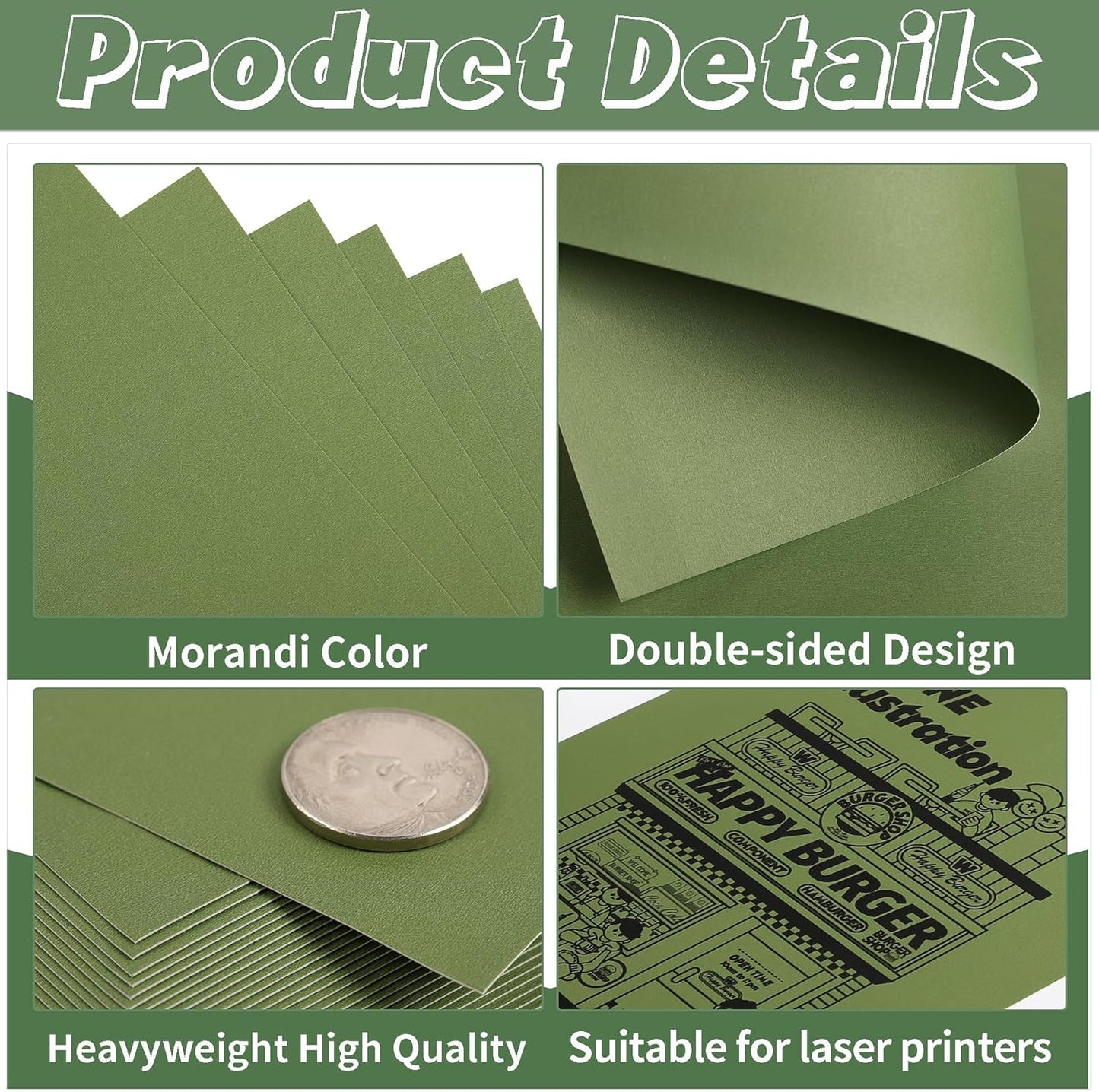 60 Sheets Morandi Mixed Colors Cardstock 8.5 x 11 Inch Card Stock Boho Paper 250GSM/92LB Thick Paper for Card Making Scrapbooking DIY Crafts UAP31MX60