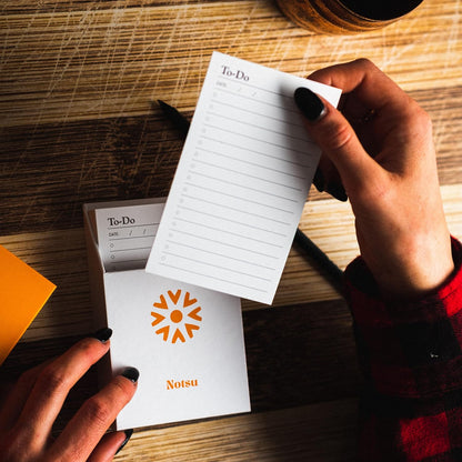 Notsu To Do List Grid Index Cards 3x5 | 50 Task Planner Foldable Vertical Notecards with Rounded Corners
