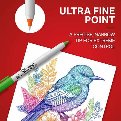Sharpie 37600PP Permanent Markers, Ultra Fine Point, Classic Colors, 8 Count