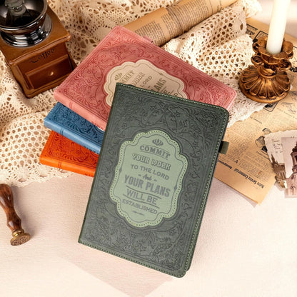 MINICAGIE Journal Notebook for Men Women Gifts Hardcover Leather Mens Journals for Writing 288 Pages 100 Gsm Paper Thick Journaling Notebooks for Work Diary, 5.7x8.3 In, Blue