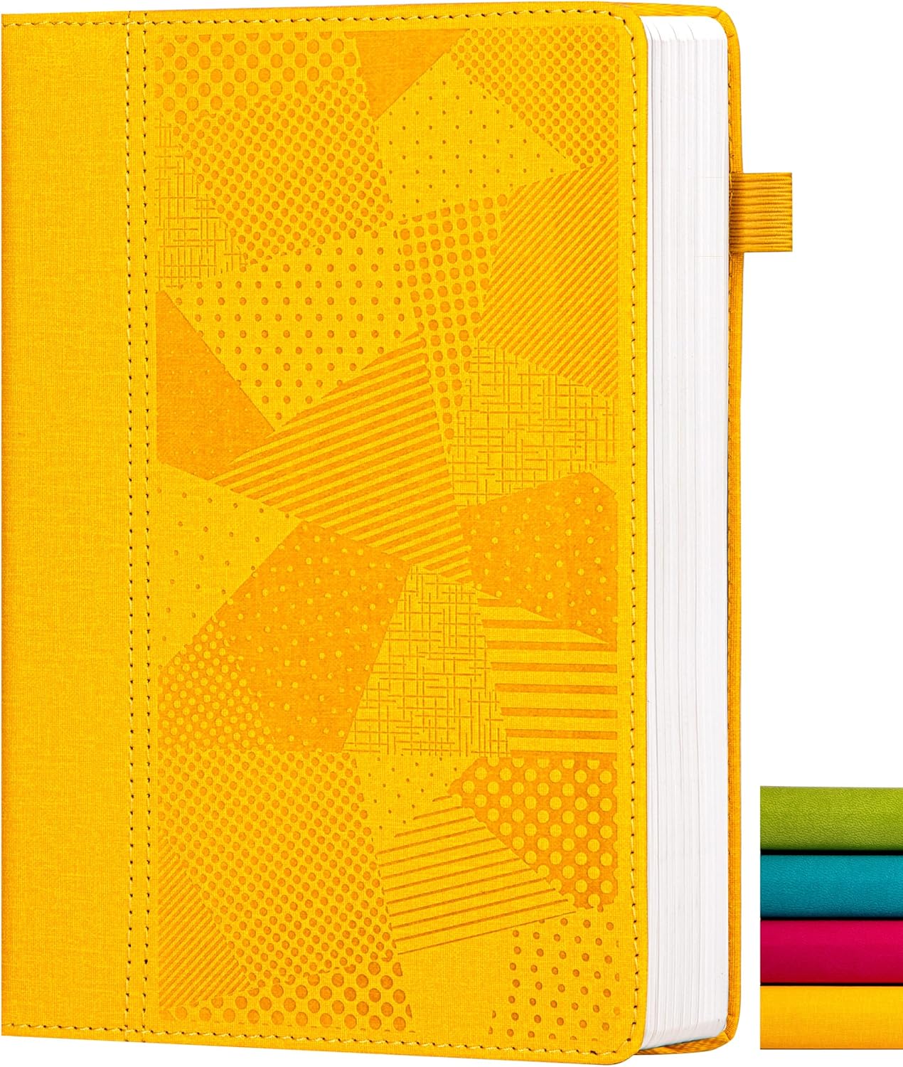Yoment Lined Journal Notebook for Women, A5 Hardcover Leather Journal for Writing, 260 Pages 100 GSM Thick Paper, College Ruled Notebook for Work, School, Office, 5.7" x 8.3"Green