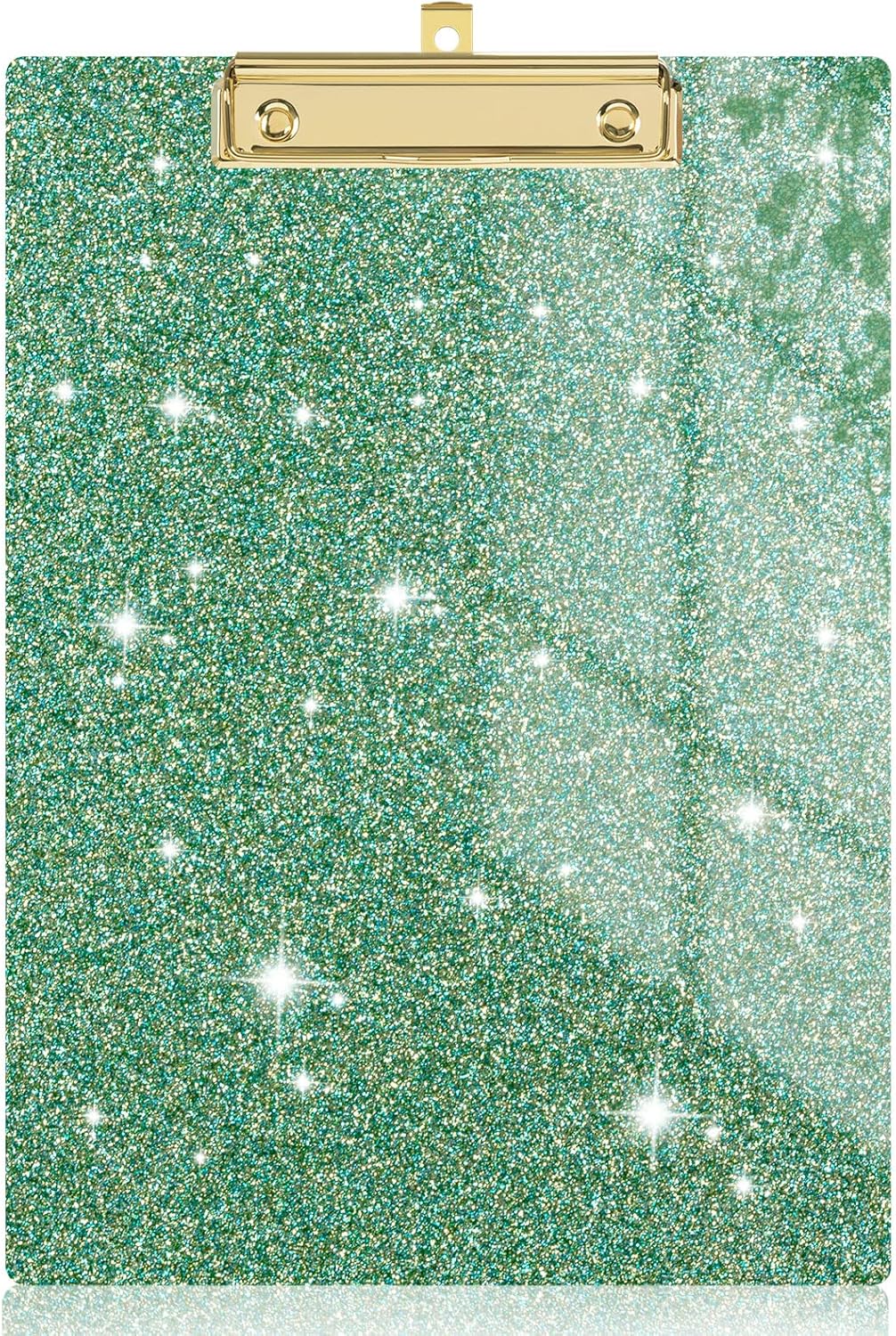 Rimilak Acrylic Glitter Clipboards, Sparkly Board with Low Profile Gold Clip, Designed for Classroom School and Office Use, A4 Letter Size 9 x 12.5 in, Pink