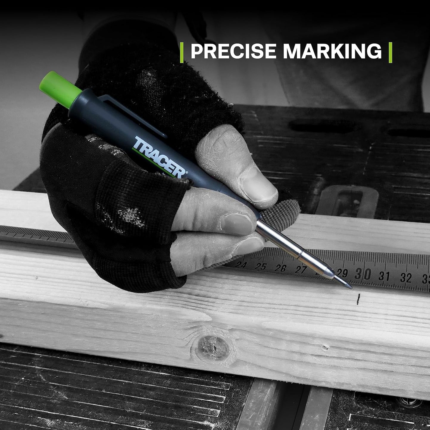Tracer 2.8mm Carbide Tipped Lead 3-Pack with Anti-Snap Case - Lead Refill for Mechanical Pencil to Mark Wood, Metal, Ceramic, Glass, Woodworking and Carpenter Pencil Tool Use - ALPC1