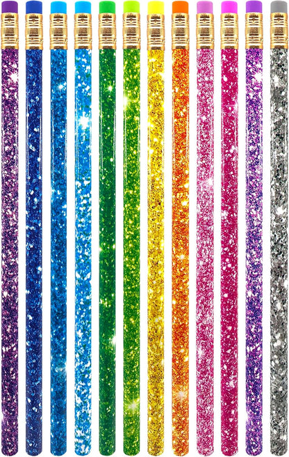 Scribble Stuff Fashion Pencil Pack, Rainbow Swirl Edition, Unsharpened, Back To School Pencils, 12 Count