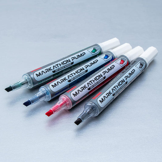 Pentel Markathon Pump Dry Erase Marker, Chisel Tip, Black Ink, 4 Pack (MWL6SXBP4A)