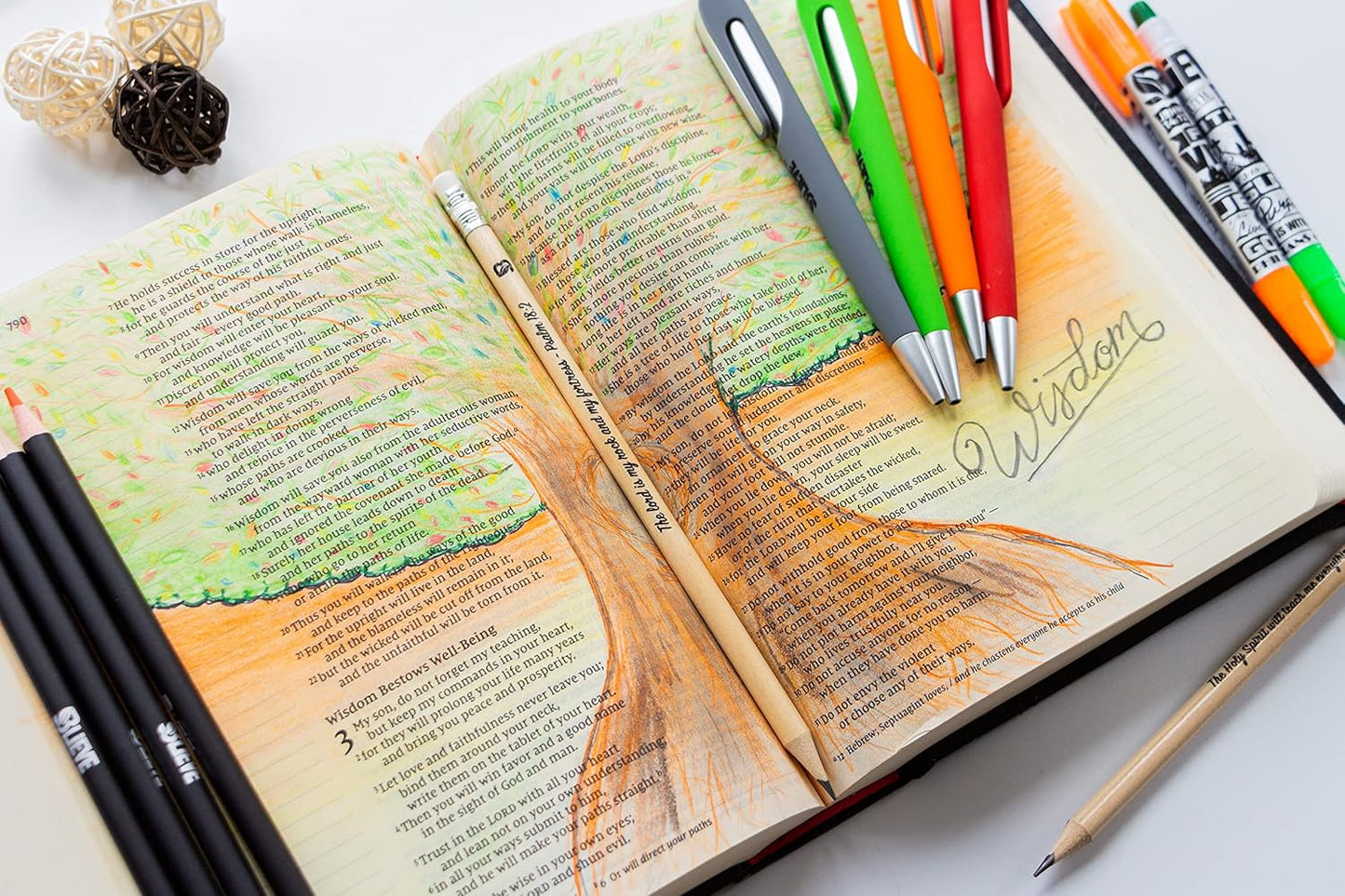 BLIEVE - Aesthetic Highlighters and Gel Pens With Soft Ink and Chisel Tip, Bible Highlighters and Pens No Bleed, Dry Fast Easy to Hold, for Bible Journaling Planner School Supplies (MORANDI)