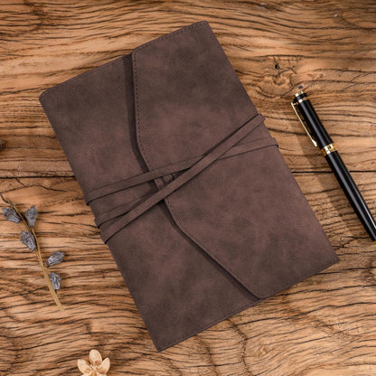MINICAGIE Journal Notebook for Men Women Gifts Hardcover Leather Mens Journals for Writing 288 Pages 100 Gsm Paper Thick Journaling Notebooks for Work Diary, 5.7x8.3 In, Blue