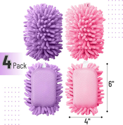 Mr. Pen- Magnetic Microfiber Shag Whiteboard Erasers, 4" x 6", 4 Pack, Dual Surface, Washable Large Dry Erase Board Cleaner for Chalk, Marker, Classroom, Office, Home