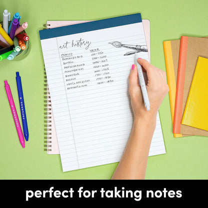 PAPERAGE Lined Legal Pads, (Rainbow), 6 Pack, 50 Sheets Each, Wide/Legal Ruled, Note Pads, Paper, 5 inches x 8 inches