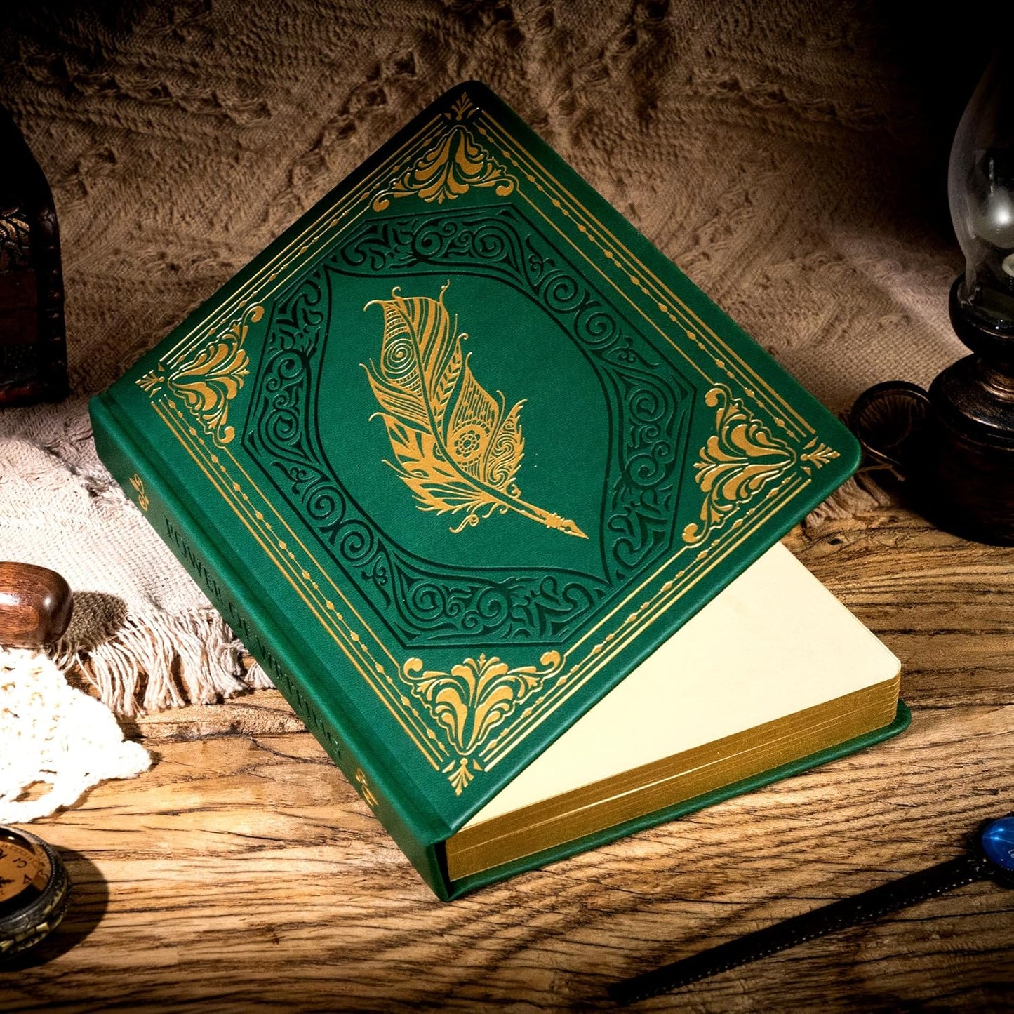 CAGIE 320 Pages Thick Hardcover Journaling Notebooks Vintage Leather Journal for Women Men A5 College Ruled Journals for Writing with Gift Box, 5.7 x 8.3 in, Blue