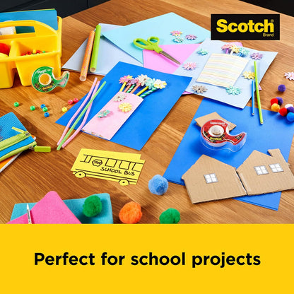 Scotch and Post-it Brand Office Essentials Kit, Business and Teacher Supplies Set with Post-it Super Sticky Notes, Scotch Super Hold Tape, Scotch Magic Tape, Post-it Flags, Sharp Scissors for Office