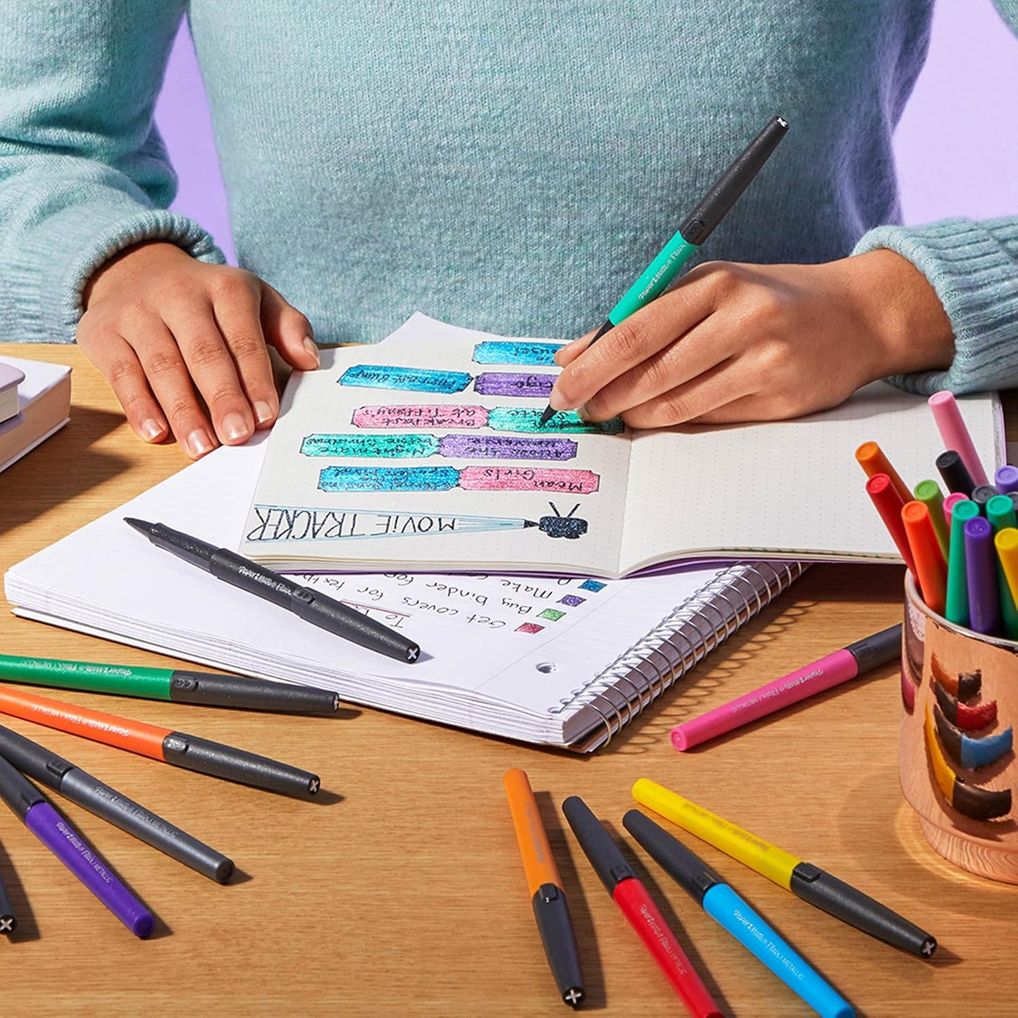Paper Mate Flair Felt Medium Tip Set, 4-Pen Metallic Colors Set