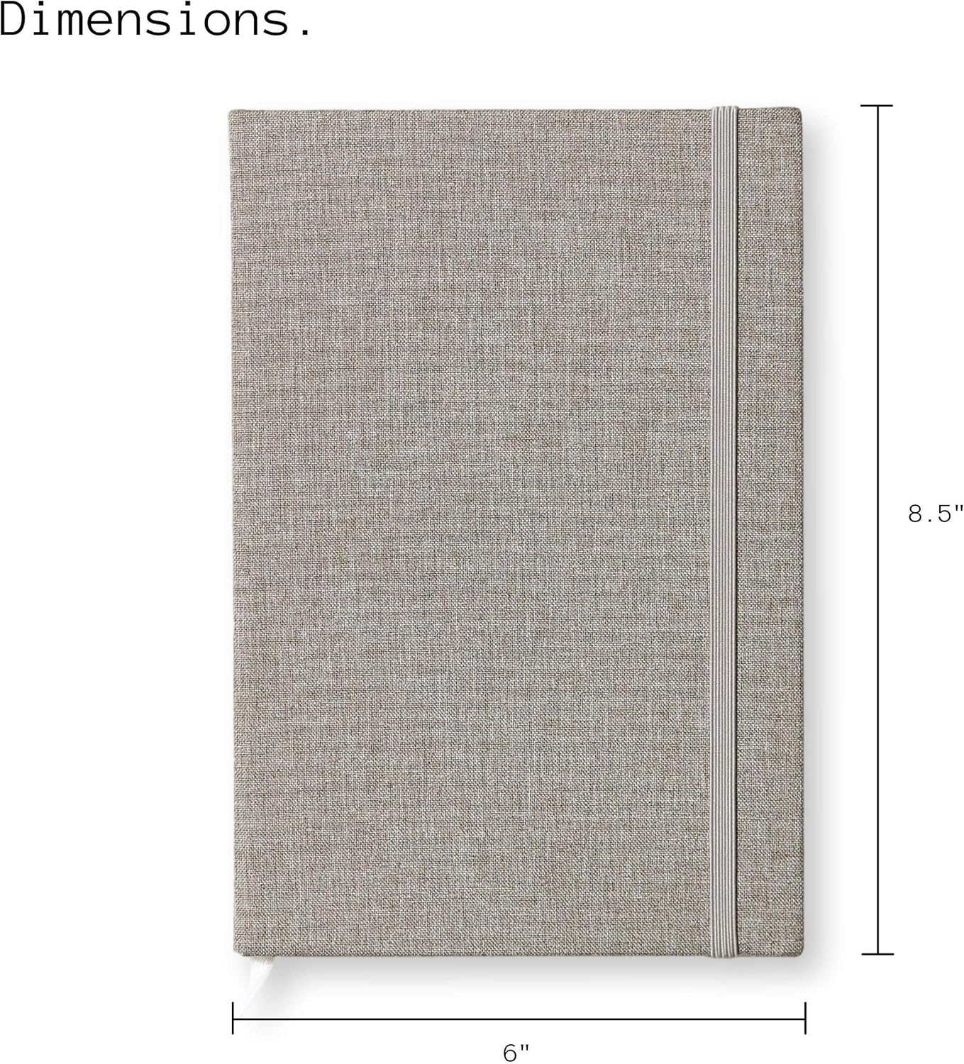 Portage Blank Hardcover Aesthetic Notebook Writing Journal – Bleed-Proof Paper Notepad for Journaling, High GSM, A5 Notebook, Cream Pages - Salmon, 6 x 8.5 Inches, 224 Pages