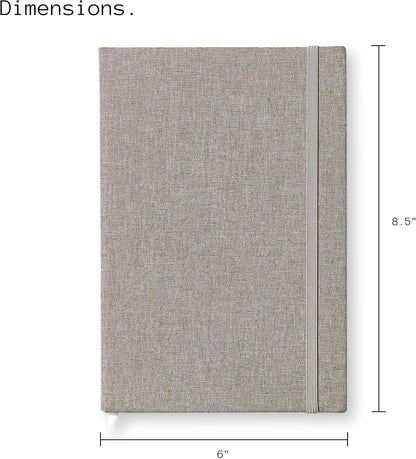 Portage Blank Hardcover Aesthetic Notebook Writing Journal – Bleed-Proof Paper Notepad for Journaling, High GSM, A5 Notebook, Cream Pages - Salmon, 6 x 8.5 Inches, 224 Pages