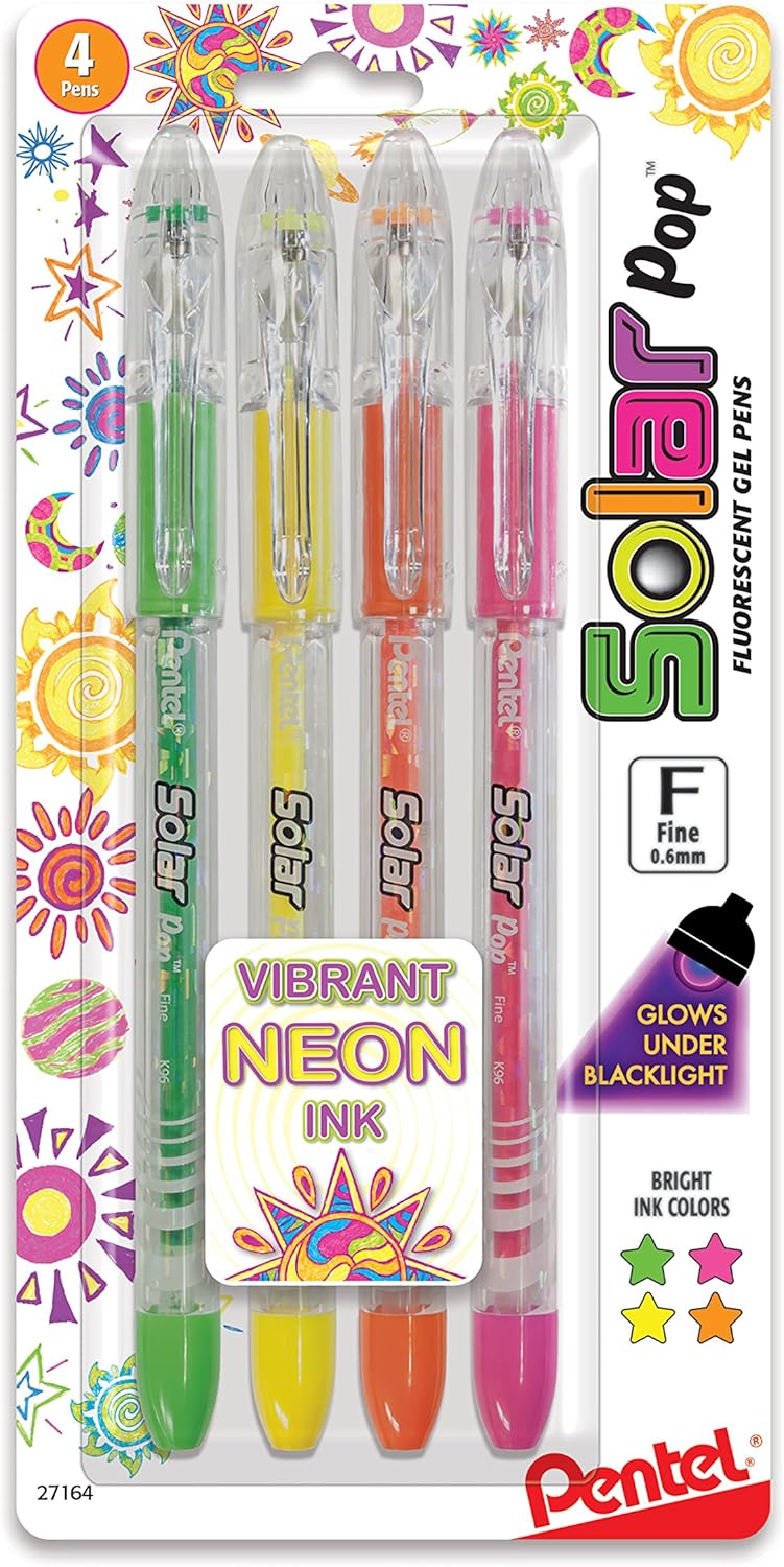 Pentel Sparkle Pop Metallic Gel Pen, (1.0mm) Bold Line, Assorted Colors, Pack of 8 (K91BP8M)