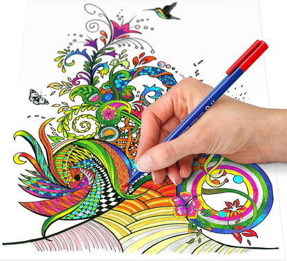 STAEDTLER 323 Triplus Colour Fibre-Tip Pens, 1.0 mm, Assorted Colours, Pack of 10