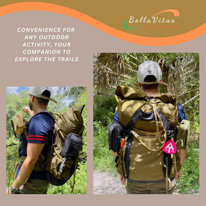 Tactical Molle Pouch Small Notebook Cover EDC Utility Bag Tool Pouch Gadget Organizer Military Waist Bag with US Flag Patch, 3”x5” Waterproof Notepad Pocket Notebook and Weatherproof Pen