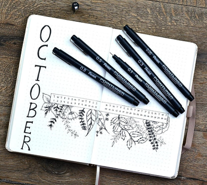 Pentel Arts Pointliner Drawing Pen, 0.3mm, Black Ink, Box of 12 Pens (S20P-3A)