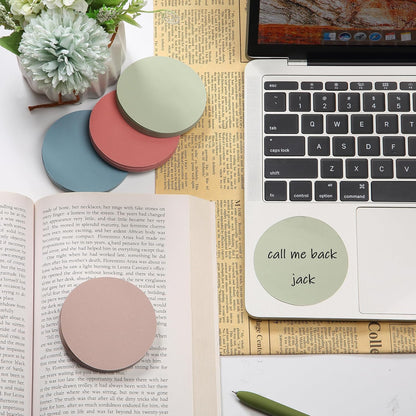 Mr. Pen- Round Sticky Notes, 2.8" Diameter, 12 Pads, 720 Sheets, Morandi Color, Sticky Notes Bulk, Self-Stick Note Pads, Perfect for Office, School, Home, Study & Organization
