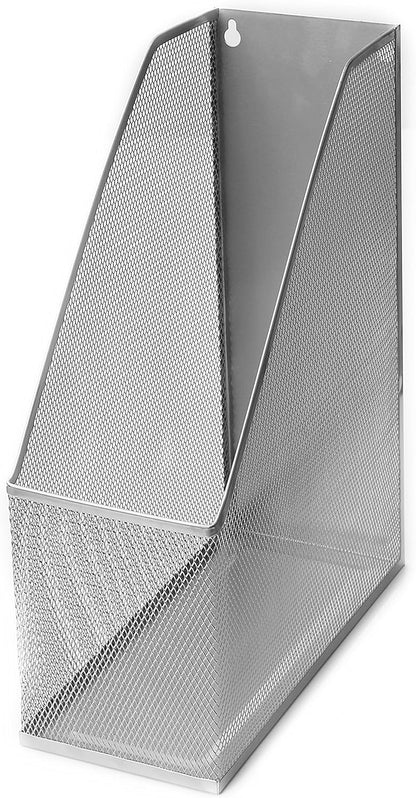 YBM HOME Mesh Steel Deluxe Magazine Rack, Extra Wide Magazine File Holder (1, Black)