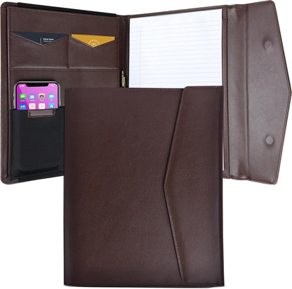 STYLIO Padfolio Folder with Removable Clipboard | Portfolio Organizer | Binder with Storage for Notebook, Notepad | Nursing Clipboard Folio, CNA Accessories for Work | Vegan Leather