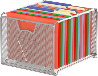 Simple Houseware Mesh Hanging File Folder Organizer, Black