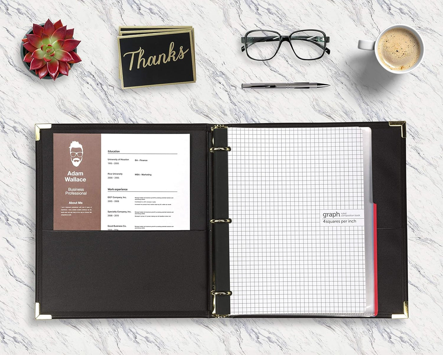 Samsill Classic Collection Leather 3 Ring Binder, Executive Presentation Portfolio, 0.5 Inch (Holds 100 Sheets), Brass Round Ring, Burgundy