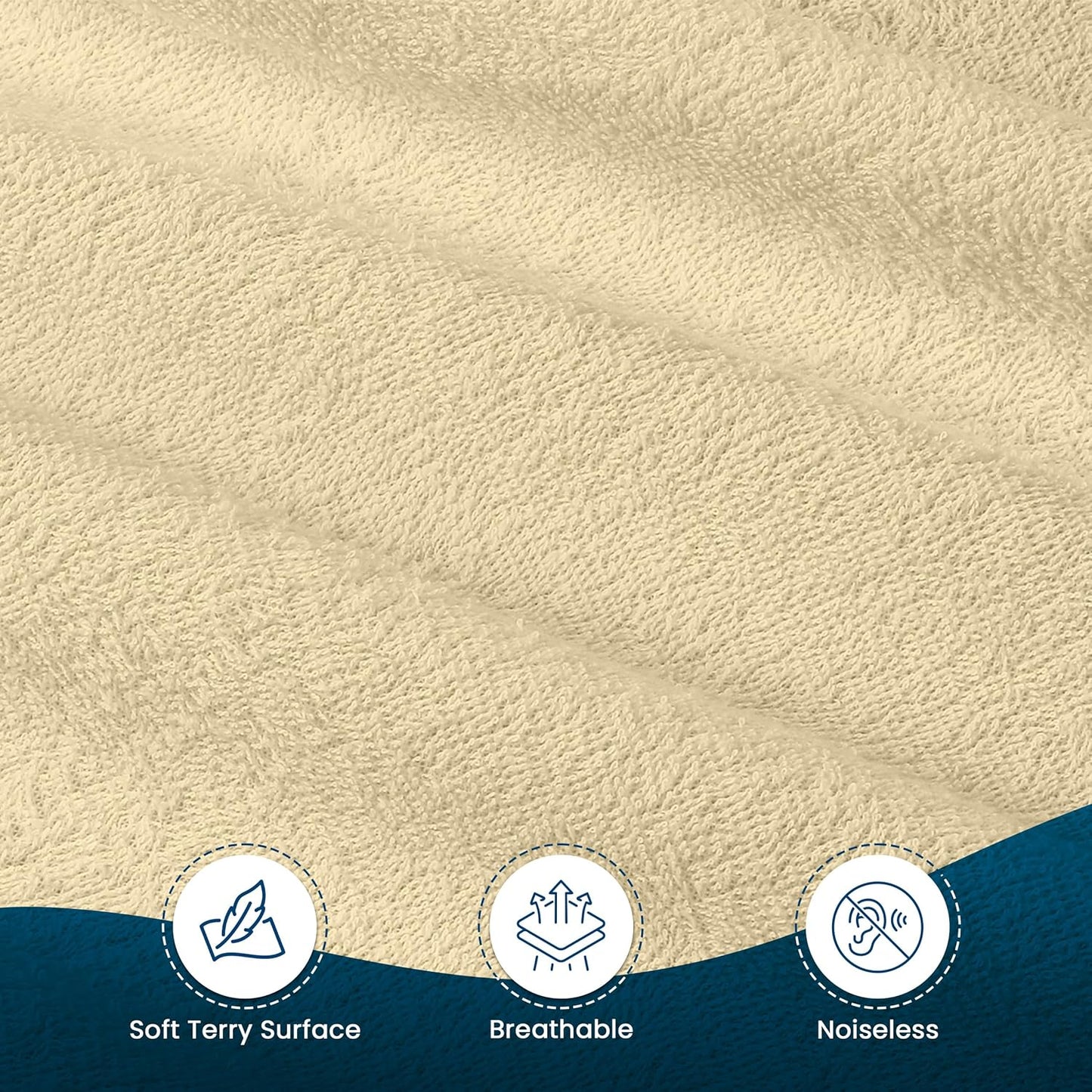 Twin Size Mattress Protector Waterproof, Premium 200 GSM Terry Mattress Cover, Soft & Breathable Bed Cover, Fitted Sheet Style Stretchable Deep Pockets 15" by Utopia Bedding (White)