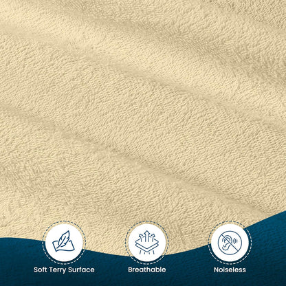 Twin Size Mattress Protector Waterproof, Premium 200 GSM Terry Mattress Cover, Soft & Breathable Bed Cover, Fitted Sheet Style Stretchable Deep Pockets 15" by Utopia Bedding (White)