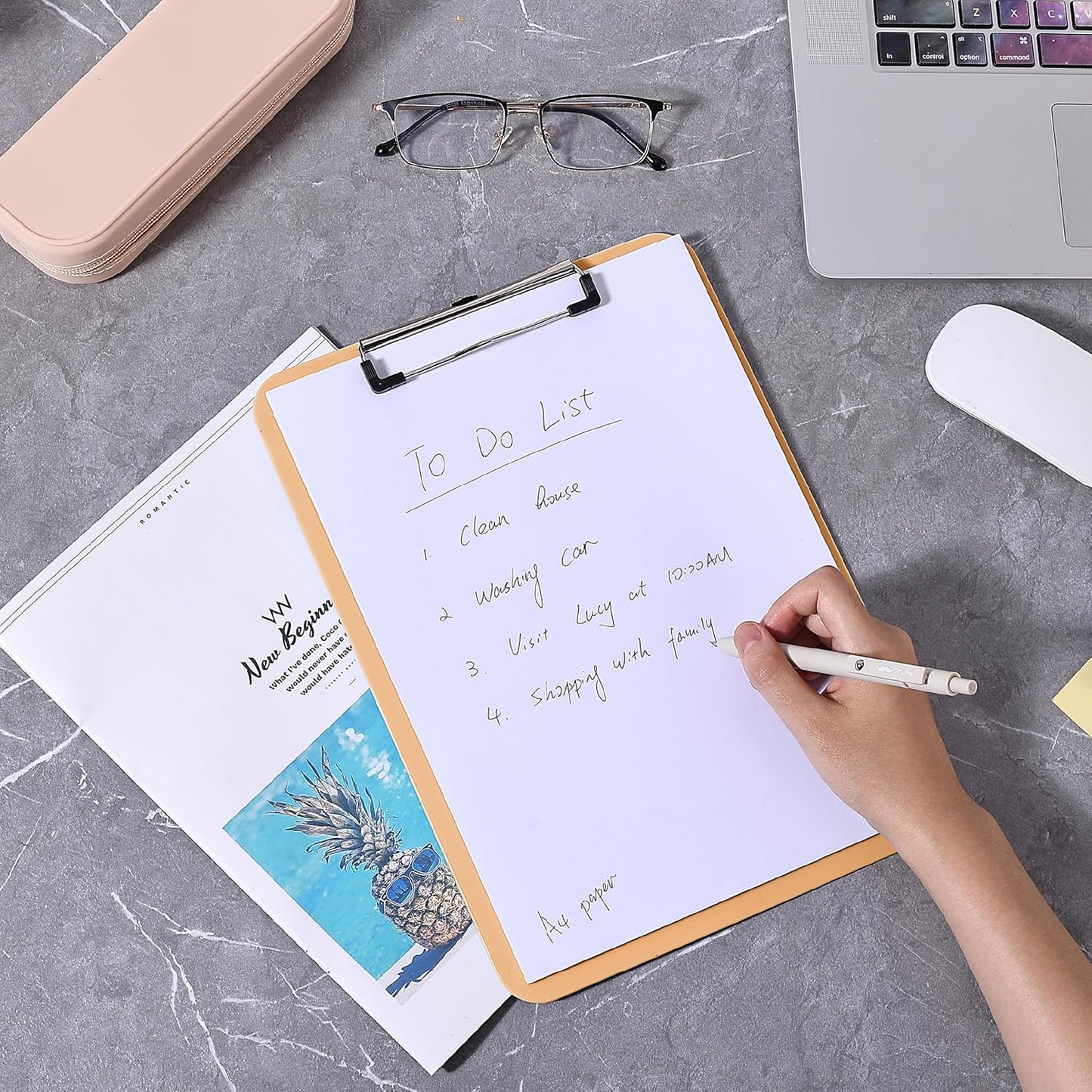 Mr. Pen- Plastic Clipboard, 12.5" x 9", 2 Pack, Clipboard Plastic, Low-Profile Metal Clip with Retractable Hanging Hole