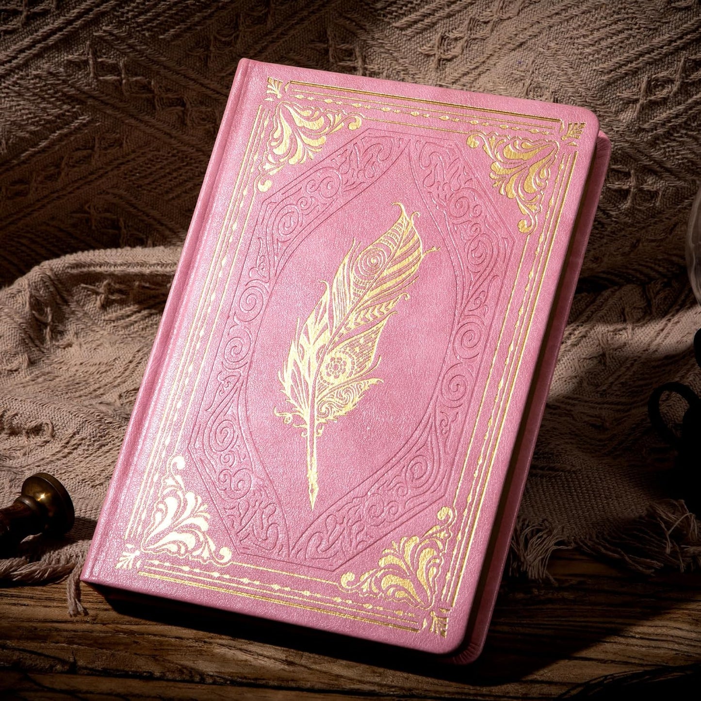 CAGIE 320 Pages Thick Hardcover Journaling Notebooks Vintage Leather Journal for Women Men A5 College Ruled Journals for Writing with Gift Box, 5.7 x 8.3 in, Blue