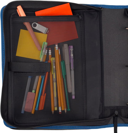 Five Star Zipper Binder, 2 Inch 3-Ring Binder with Round Rings, 5-Tab Expanding File, 380 Sheet Capacity, Black (72536)