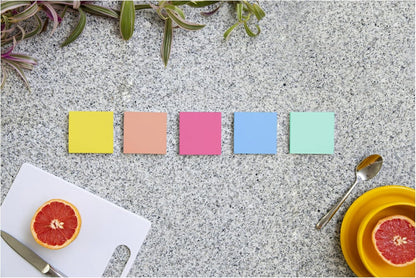 Post-it Super Sticky Notes, 5 Sticky Note Pads, 3 x 3 in., School Supplies, Office Products, 2X the Sticking Power, Summer Joy Collection