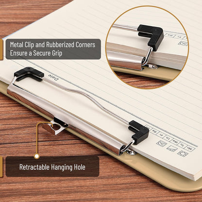 Mr. Pen- Plastic Clipboard, 12.5" x 9", 2 Pack, Clipboard Plastic, Low-Profile Metal Clip with Retractable Hanging Hole
