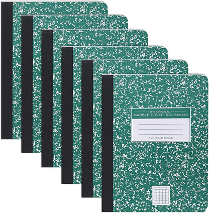ROARING SPRING Hard Cover Composition Notebook, Black Marble Comp Book, 9.75″ x 7.5″, College-Ruled with Margin, 100 Sheets (200 Pages), Made in USA