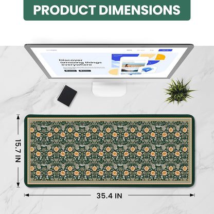 Large Mouse Pad for Desktop, Cute Desk Mat Pad Protector for Work & Gaming, Aesthetic Pretty Anti-Slip Laptop Blotter Cover for Office School Home Supplies, Wildflowers, 31.5" x 11.8"